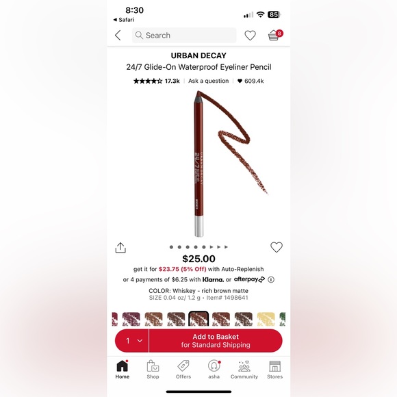 URBAN DECAY 24/7 glide on eye pencil- shade whiskey - Picture 2 of 5